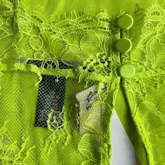 New with Tags Victoria Secret Satin and Lace Cami Set Lime Citron Yellow Small - Picture 8 of 9